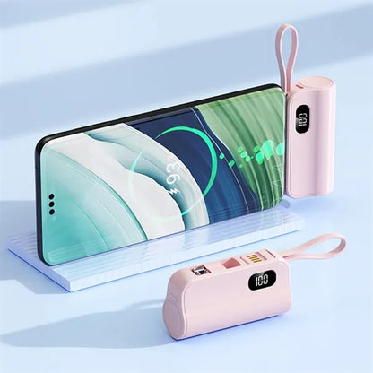 10000mAh Mini Portable Charger Power Bank - LCD Display