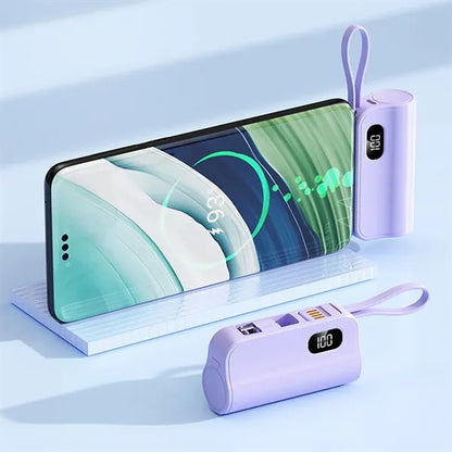10000mAh Mini Portable Charger Power Bank - LCD Display