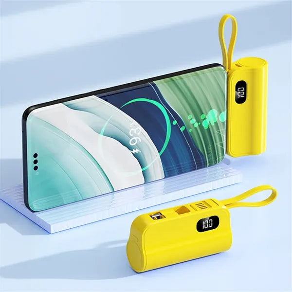 10000mAh Mini Portable Charger Power Bank - LCD Display