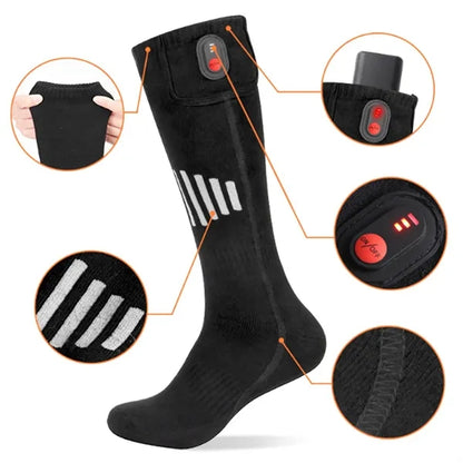 Rechargeable Heated Socks with Smart Warming