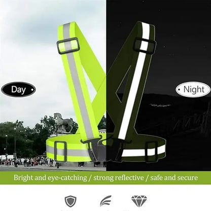 Reflective Safety Vest High Visibility Outdoor Sports Gear