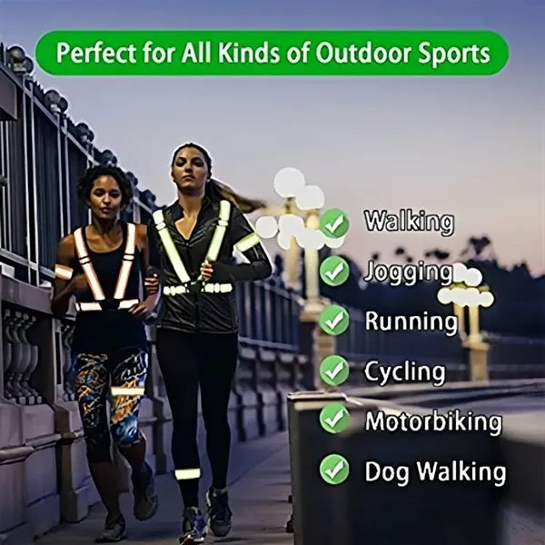 Reflective Safety Vest High Visibility Outdoor Sports Gear