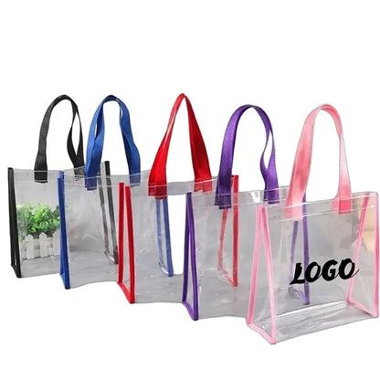Clear PVC Tote Bag Large Capacity Cosmetic Shopping