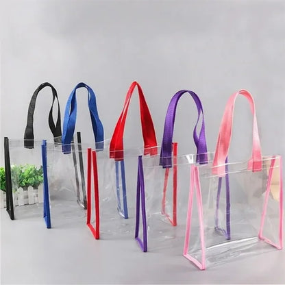 Clear PVC Tote Bag Large Capacity Cosmetic Shopping