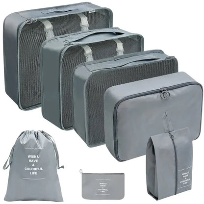 7 Set Packing Cubes Travel Luggage Organizer