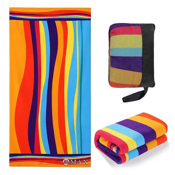 Quick-drying, absorbent microfiber swim beach towels