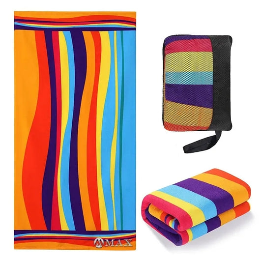 Quick-drying, absorbent microfiber swim beach towels