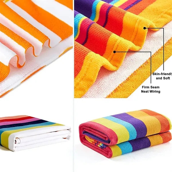 Quick-drying, absorbent microfiber swim beach towels