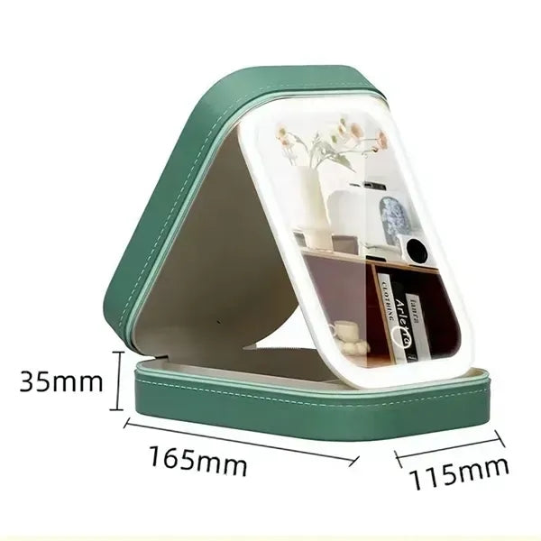 Travel Makeup Bag with LED Mirror