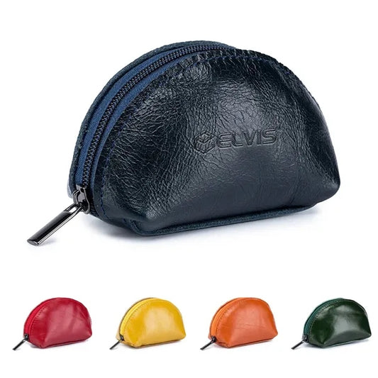 Oil Wax Mini Wallet Headphone Storage Bag