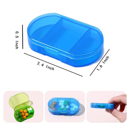 3 Compartment Convenient Portable Pill Box
