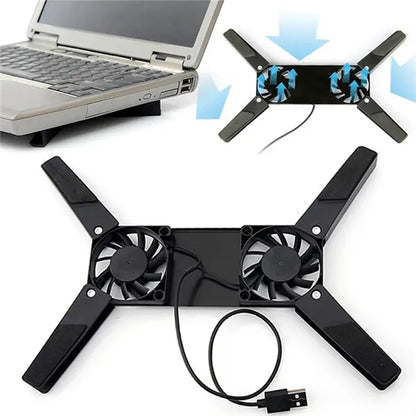 Foldable USB Laptop Cooling Pad/Dual Fan