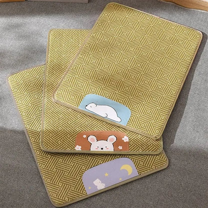 Summer pet anti slip woven rattan mat