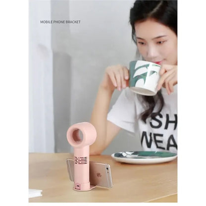 Portable USB Rechargeable Bladeless Mini Fan Handheld
