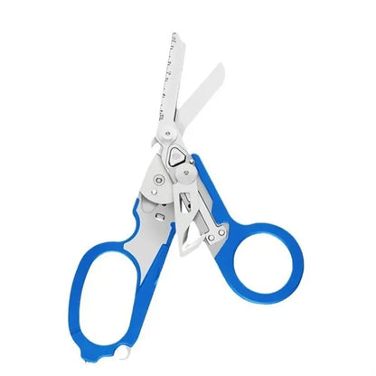6 in 1 Stainless Steel Folding Scissors for Outdoor Survival