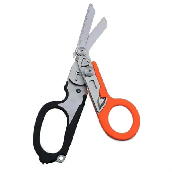 6 in 1 Stainless Steel Folding Scissors for Outdoor Survival