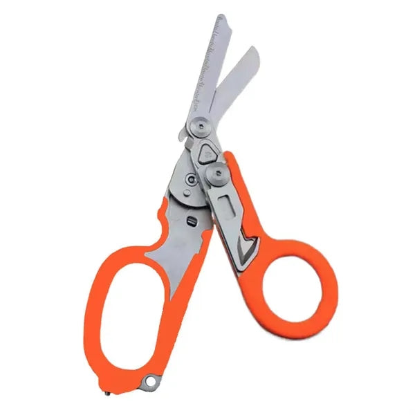 6 in 1 Stainless Steel Folding Scissors for Outdoor Survival