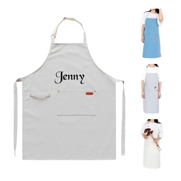 Canvas Apron with Front Pocket