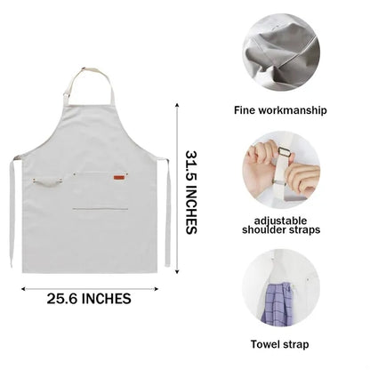 Canvas Apron with Front Pocket