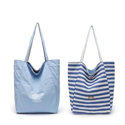 Striped Reversible Tote Bag