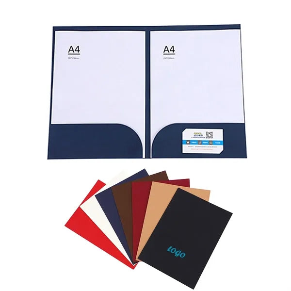 A4 Double-Pocket Kraft Paper Folder