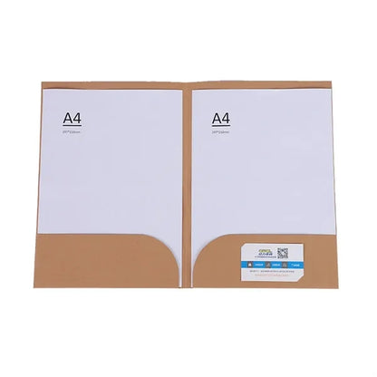 A4 Double-Pocket Kraft Paper Folder
