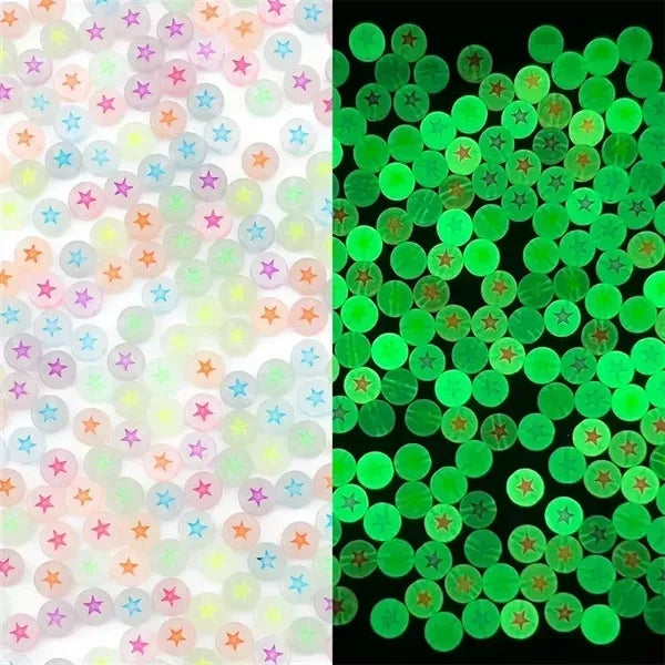 Glow in The Dark Acrylic Letter Beads