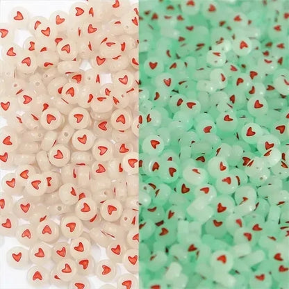Glow in The Dark Acrylic Letter Beads