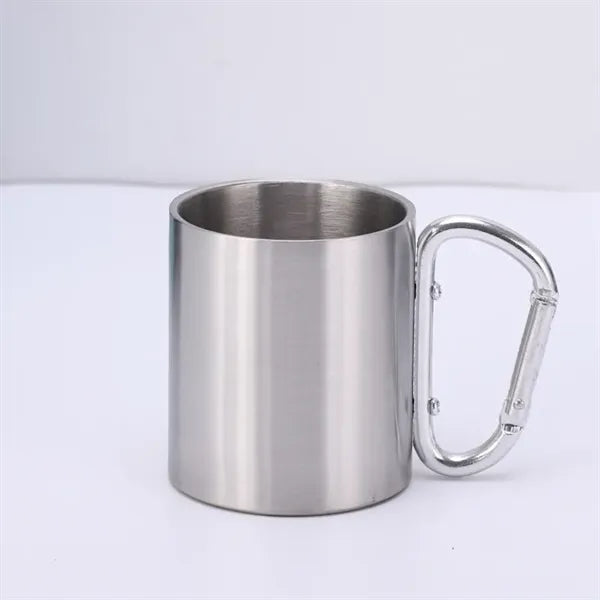 Double Wall Stainless Steel Camping Mug With Carabiner
