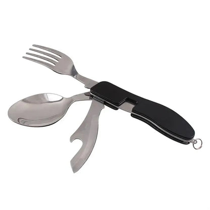 4-In-1 Camping Utensil Set Compact Travel Cutlery