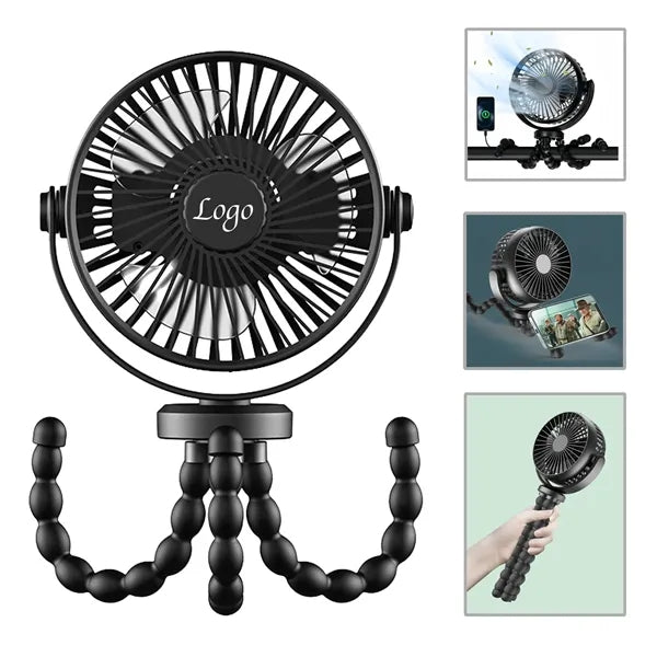 5000mAh Rechargeable Battery Powered Clip Fan