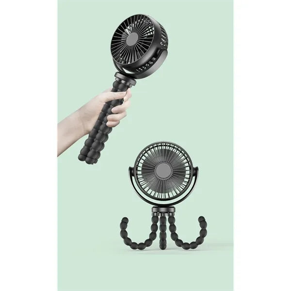 5000mAh Rechargeable Battery Powered Clip Fan