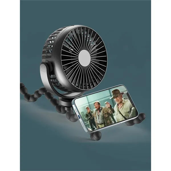 5000mAh Rechargeable Battery Powered Clip Fan