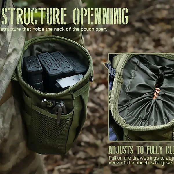 Tactical Molle Drawstring Magazine Dump Outdoor Pouch