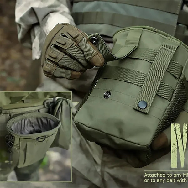Tactical Molle Drawstring Magazine Dump Outdoor Pouch