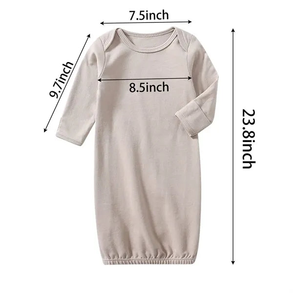 Organic Cotton Baby Sleep Gown Elastic Scallop Trim