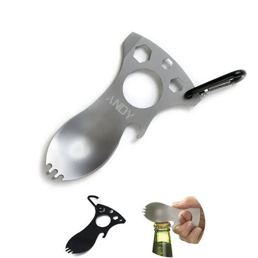 Multifunction Outdoor Camping Fork Spoon Opener
