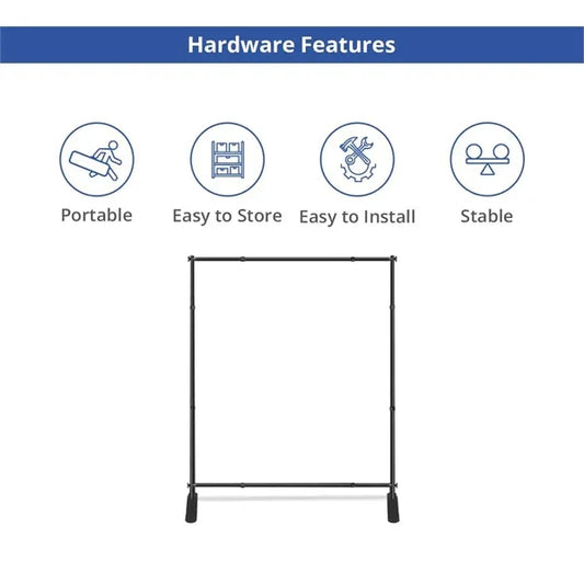 5' x 6' Step & Repeat Adjustable Stand - Hardware Only