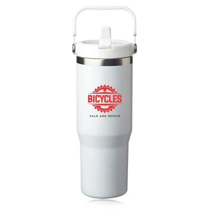 30 oz. Bronx Stainless Travel Mug with Carrying Handle