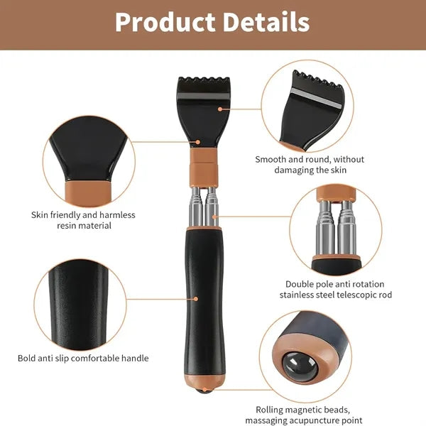 Telescoping Back Scratcher Gift Steel Portable Extendable