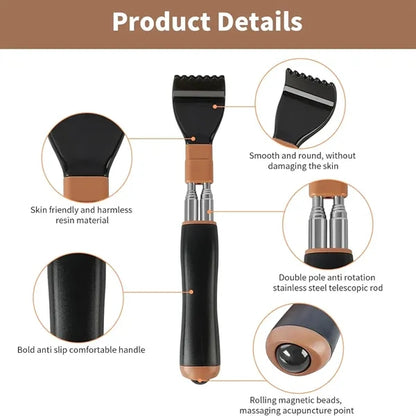 Telescoping Back Scratcher Gift Steel Portable Extendable