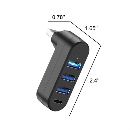Rotatable 4 Port Usb Hubs