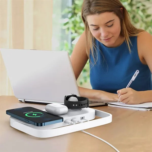 3 In 1 18W Foldable Wireless Fast Charger With Night Light