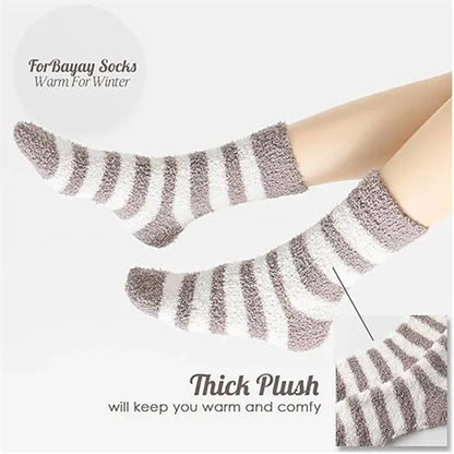Super Soft Fuzzy Winter Colorful Home Slipper Socks