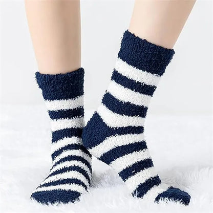 Super Soft Fuzzy Winter Colorful Home Slipper Socks