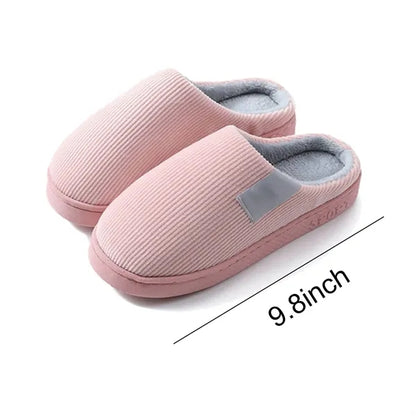 Solid-colored Plush Warm Slippers