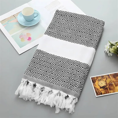 Travel Turkish Cotton Beach Towel Oversized Bath Blanket