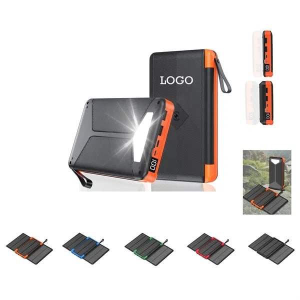 Solar Portable Power Bank with Flashlight