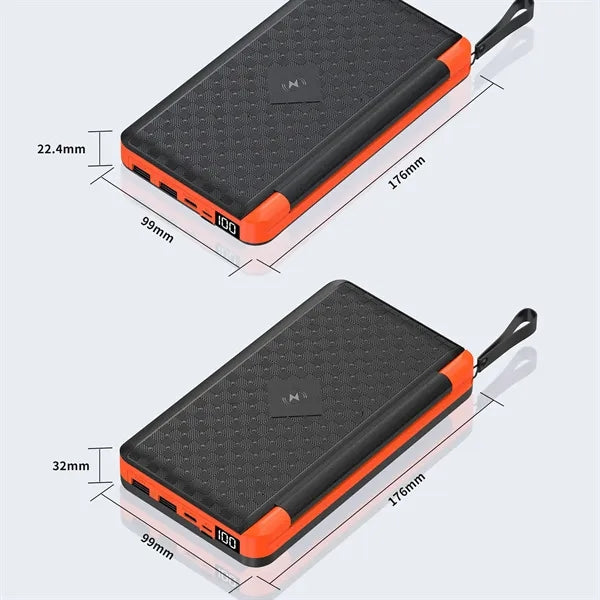 Solar Portable Power Bank with Flashlight