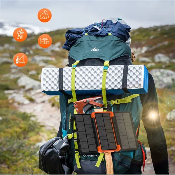 Solar Portable Power Bank with Flashlight